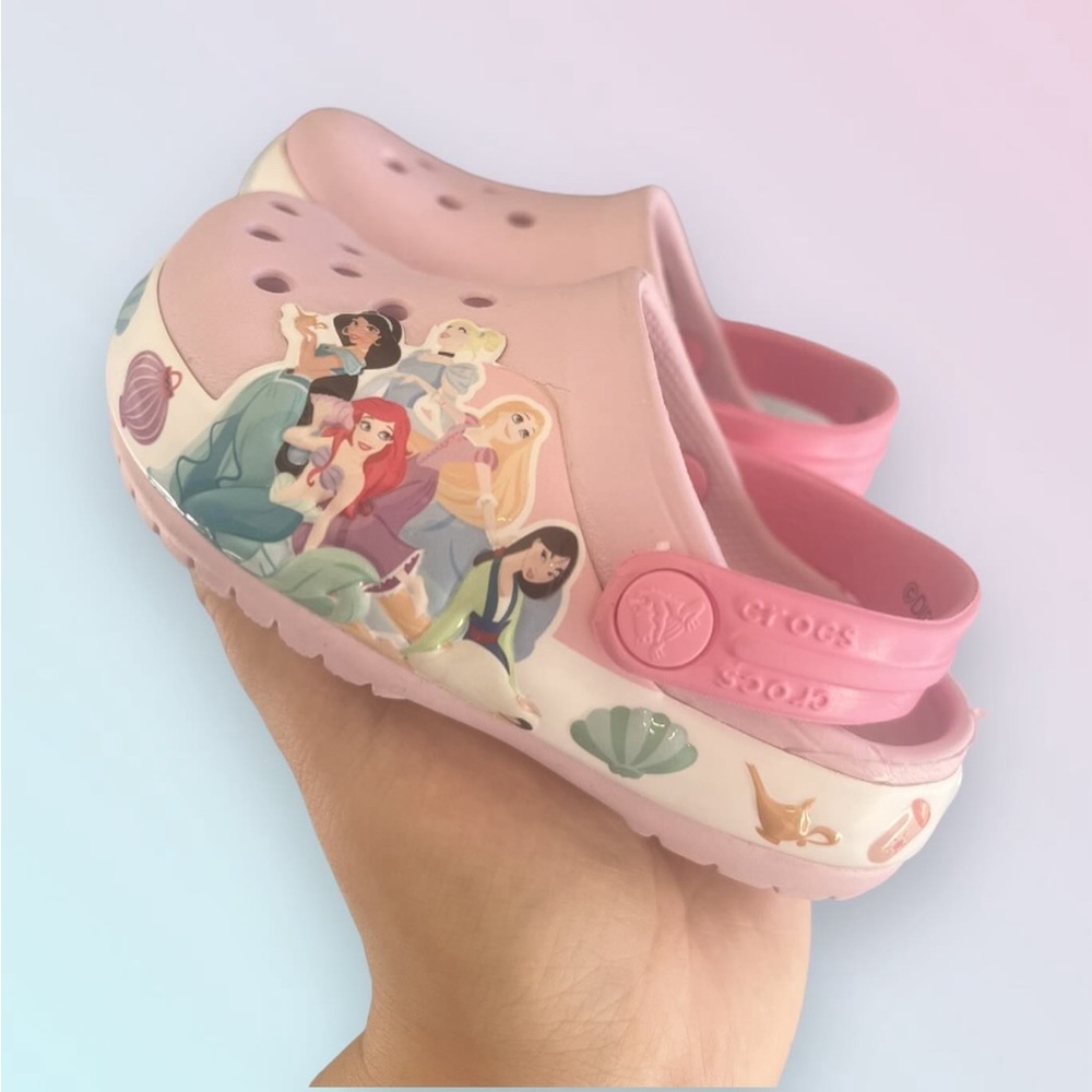 Toddler girl princess light up crocs